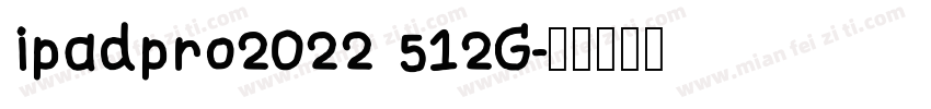 ipadpro2022 512G字体转换